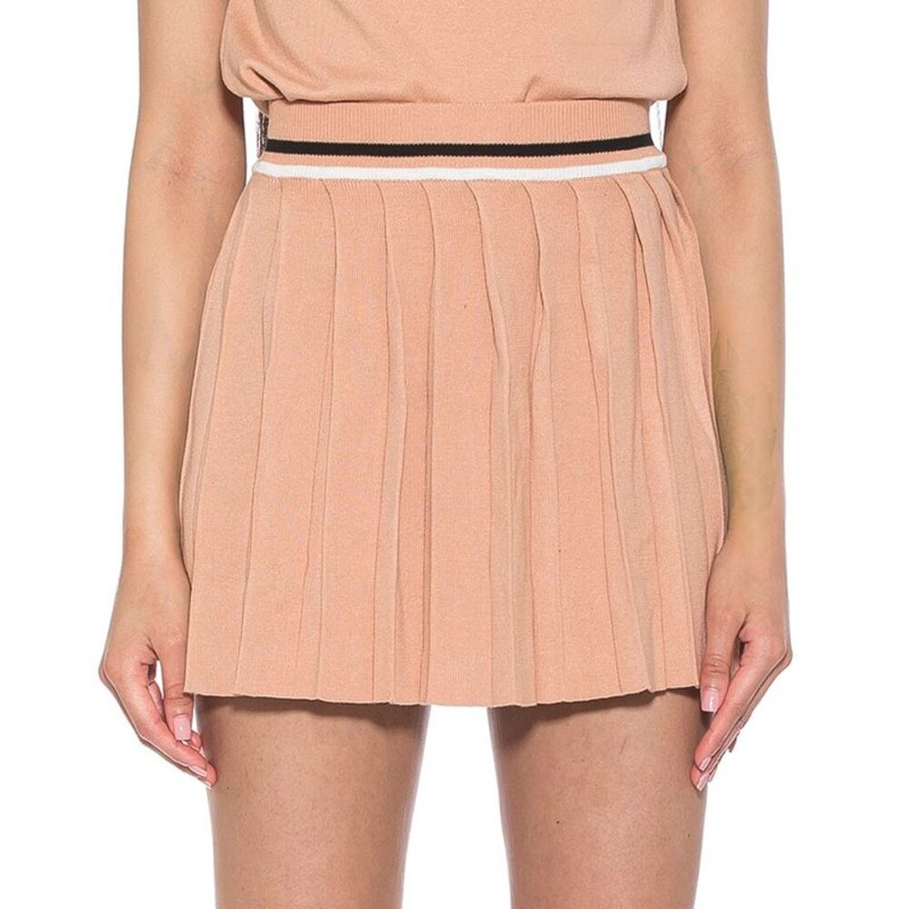 Alexia Admor Womens  Serena Pleated Skirt, Brown